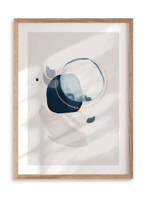 Plakat Krople abstrakcji w ramie drewnianej