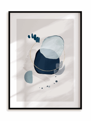 Plakat Krople geometrii w ramie aluminiowej