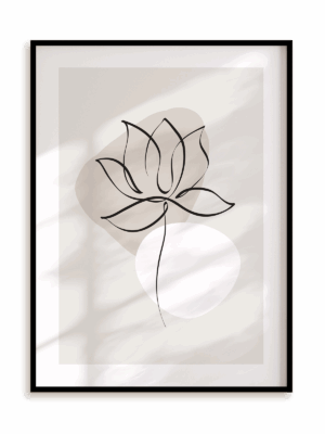 Plakat Kwiat w roli głównej w ramie aluminiowej