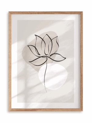 Plakat Kwiat w roli głównej w ramie drewnianej