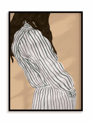 Plakat Stanę bokiem w ramie aluminiowej