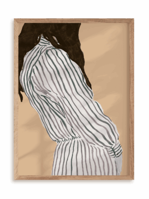 Plakat Stanę bokiem w ramie drewnianej