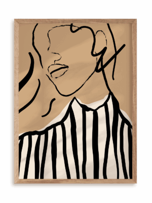 Plakat Kreatywna w ramie drewnianej