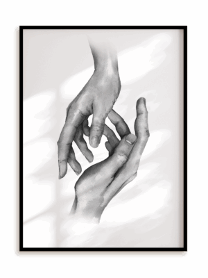 Plakat Dotyk w ramie aluminiowej