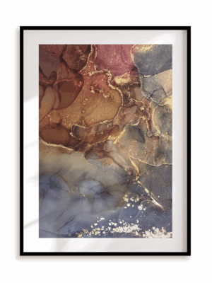 Plakat Ink art w ramie aluminiowej