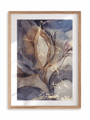 Plakat Ink art II w ramie drewnianej