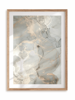 Plakat Z blaskiem w ramie drewnianej