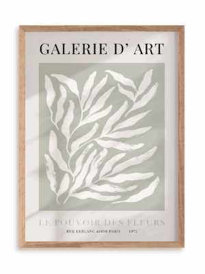 Plakat Wystawa botaniki w ramie drewnianej