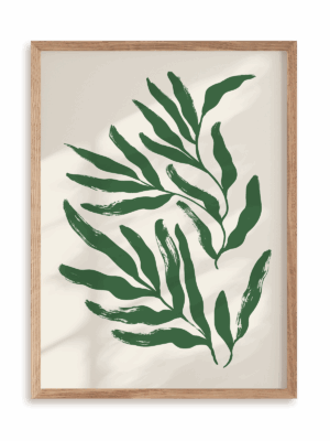 Plakat Swobodna zieleń w ramie drewnianej