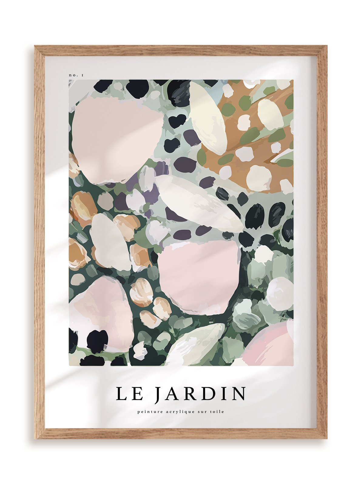 Plakat Le Jardin w ramie drewnianej