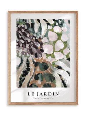Plakat Le Jardin II w ramie drewnianej
