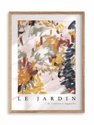 Plakat Le Jardin Colors w ramie drewnianej