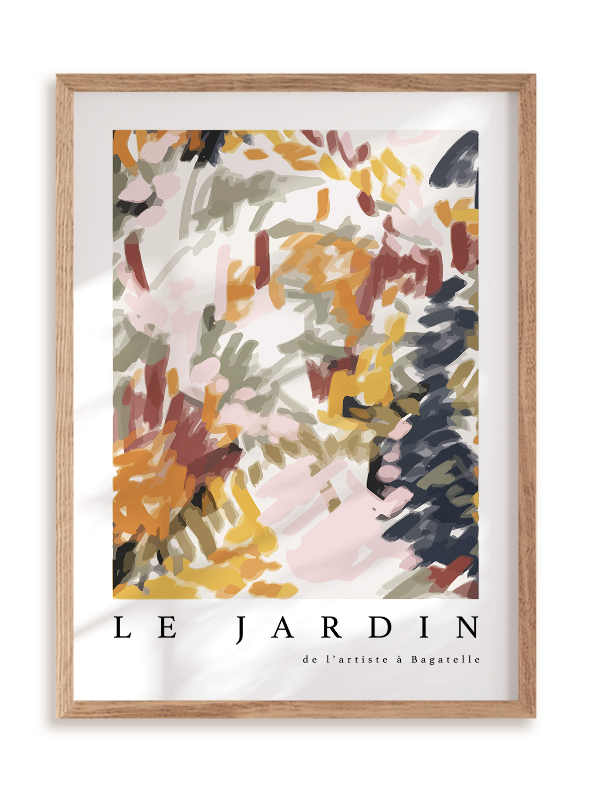 Plakat Le Jardin Colors w ramie drewnianej