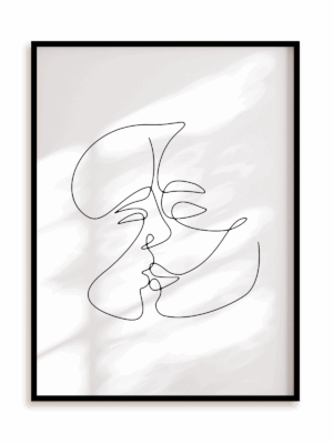 Plakat The Kiss w ramie aluminiowej