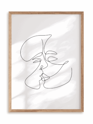 Plakat The Kiss w ramie drewnianej