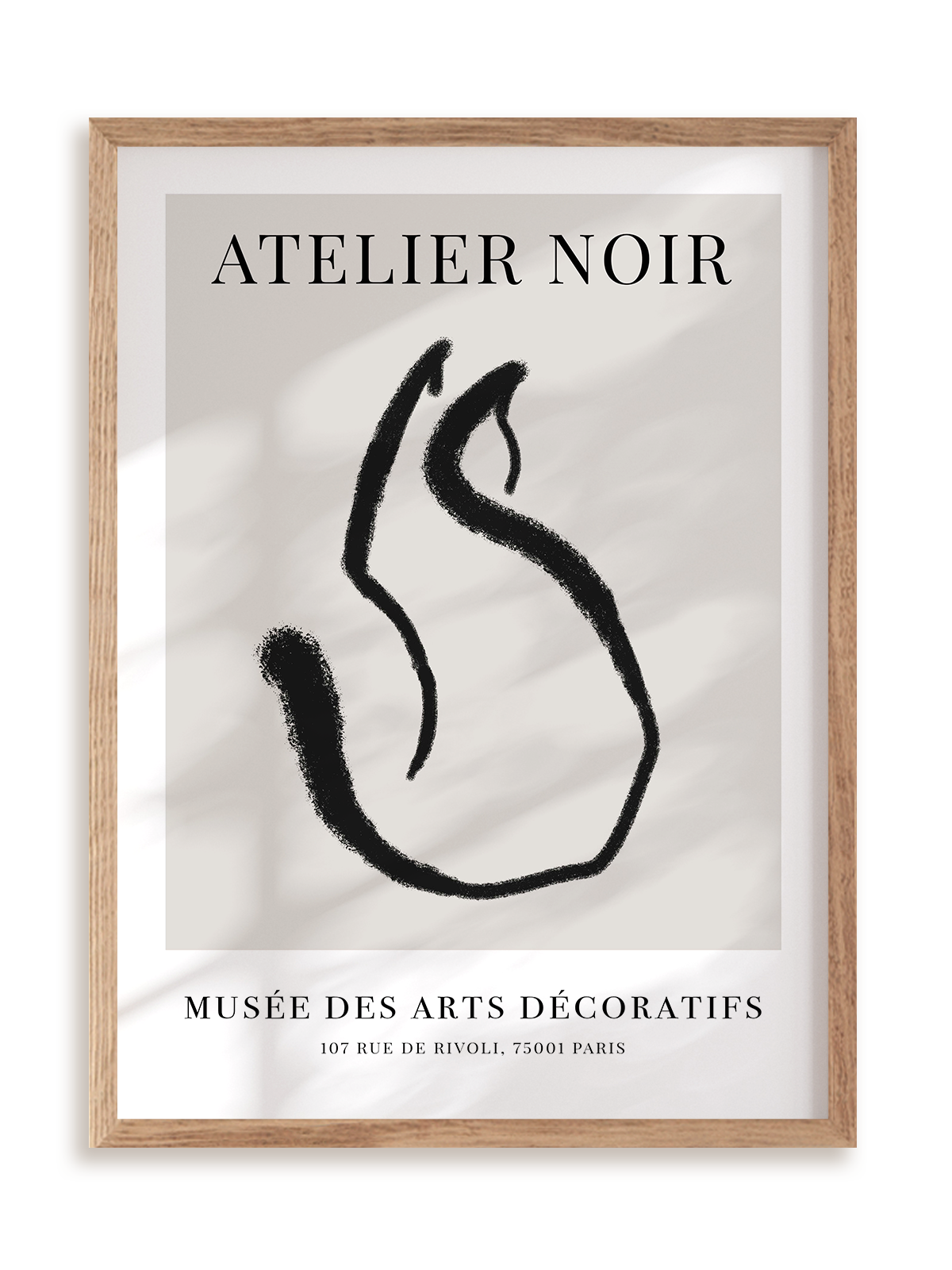 Plakat Atelier Noir w ramie drewnianej