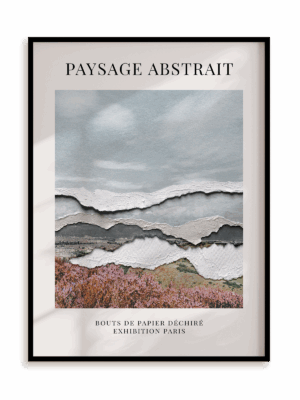 Plakat Krajobraz abstrakcyjny w ramie aluminiowej