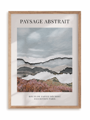 Plakat Krajobraz abstrakcyjny w ramie drewnianej