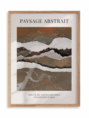 Plakat Krajobraz abstrakcyjny II w ramie drewnianej