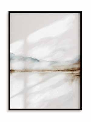 Plakat Akwarelowy horyzont w ramie aluminiowej