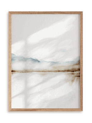 Plakat Akwarelowy horyzont w ramie drewnianej