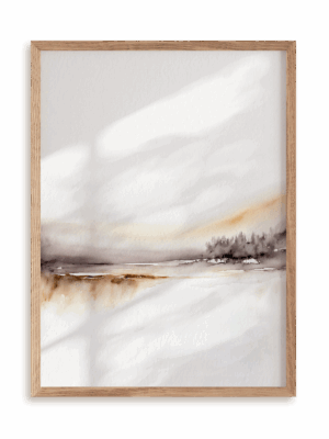 Plakat Akwarelowy horyzont II w ramie drewnianej