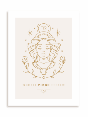 Plakat Stylowy Zodiak: Panna bez ramy