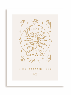 Plakat Stylowy Zodiak: Skorpion bez ramy