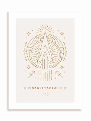 Plakat Stylowy Zodiak: Strzelec bez ramy