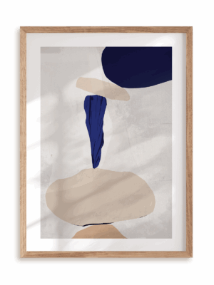 Plakat Ryzykowna konstrukcja II w ramie drewnianej