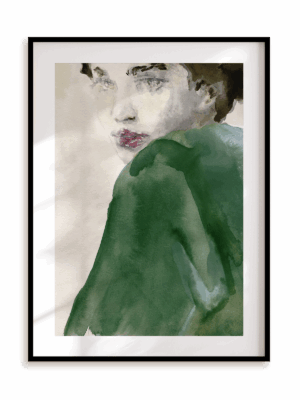 Plakat W zieleni w ramie aluminiowej