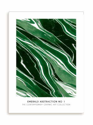 Plakat Szmaragdowa kompozycja II bez ramy