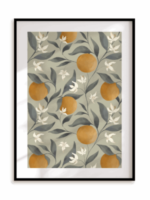 Plakat Vintage oranges w ramie aluminiowej
