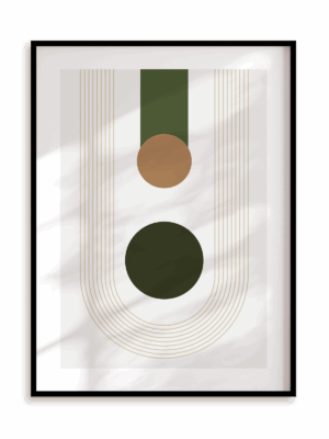 Plakat Mid century modern style II w ramie aluminiowej