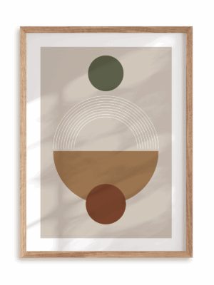 Plakat Mid century modern style IV w ramie drewnianej