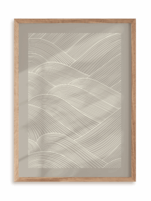 Plakat Falowanie w ramie drewnianej