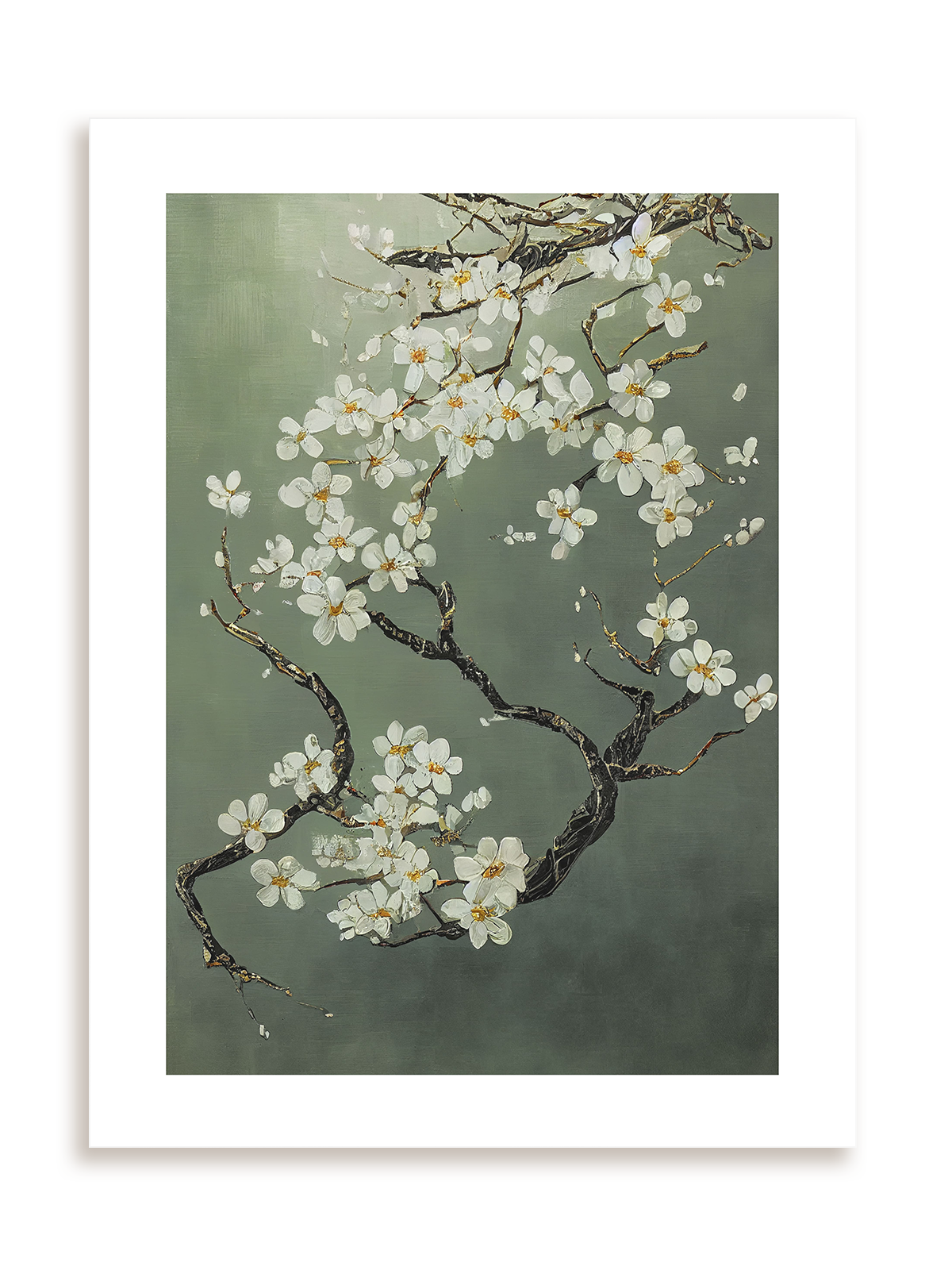 Plakat Kwitnąca wiśnia bez ramy