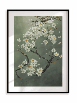 Plakat Kwitnąca wiśnia w ramie aluminiowej