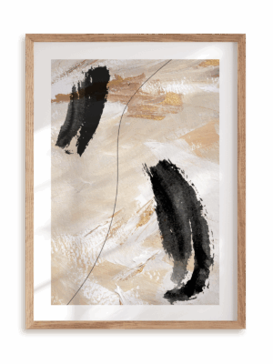 Plakat Poplamiony w ramie drewnianej