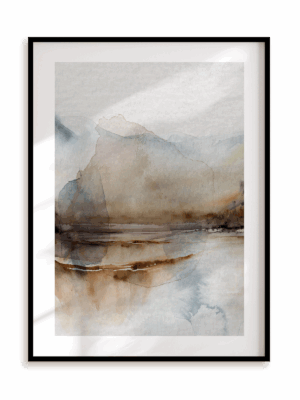 Plakat Swobodne plamy w ramie aluminiowej