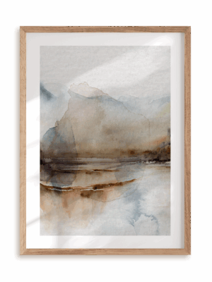 Plakat Swobodne plamy w ramie drewnianej