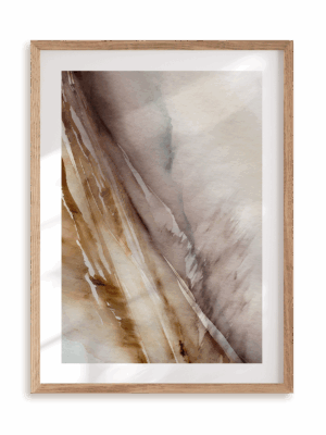 Plakat Swobodne plamy II w ramie drewnianej
