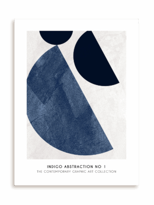 Plakat Abstrakcja indygo bez ramy