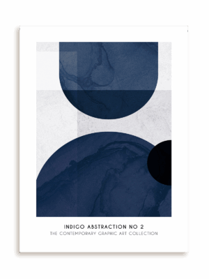 Plakat Abstrakcja indygo II bez ramy