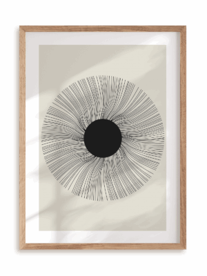 Plakat W źrenicy w ramie drewnianej