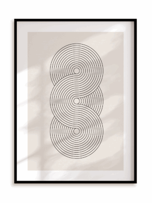 Plakat W geometrycznej nieskończoności w ramie aluminiowej