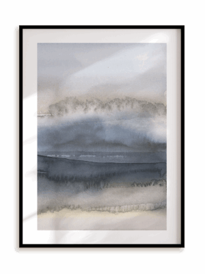 Plakat Akwarelowy poranek w ramie aluminiowej