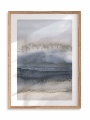 Plakat Akwarelowy poranek w ramie drewnianej