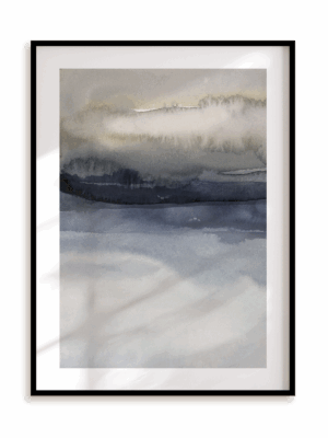 Plakat Akwarelowy zmierzch w ramie aluminiowej