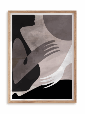 Plakat W relacji w ramie drewnianej